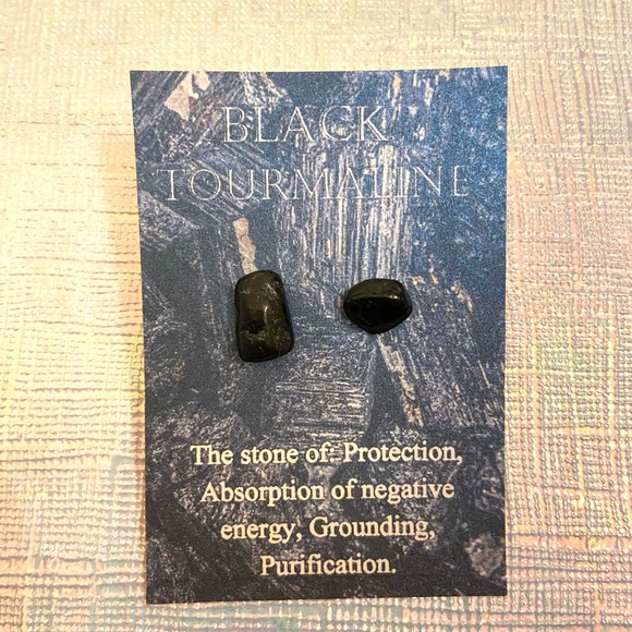 Hand Crafted Jewelry - Handmade Black Tourmaline hypoallergenic Earrings